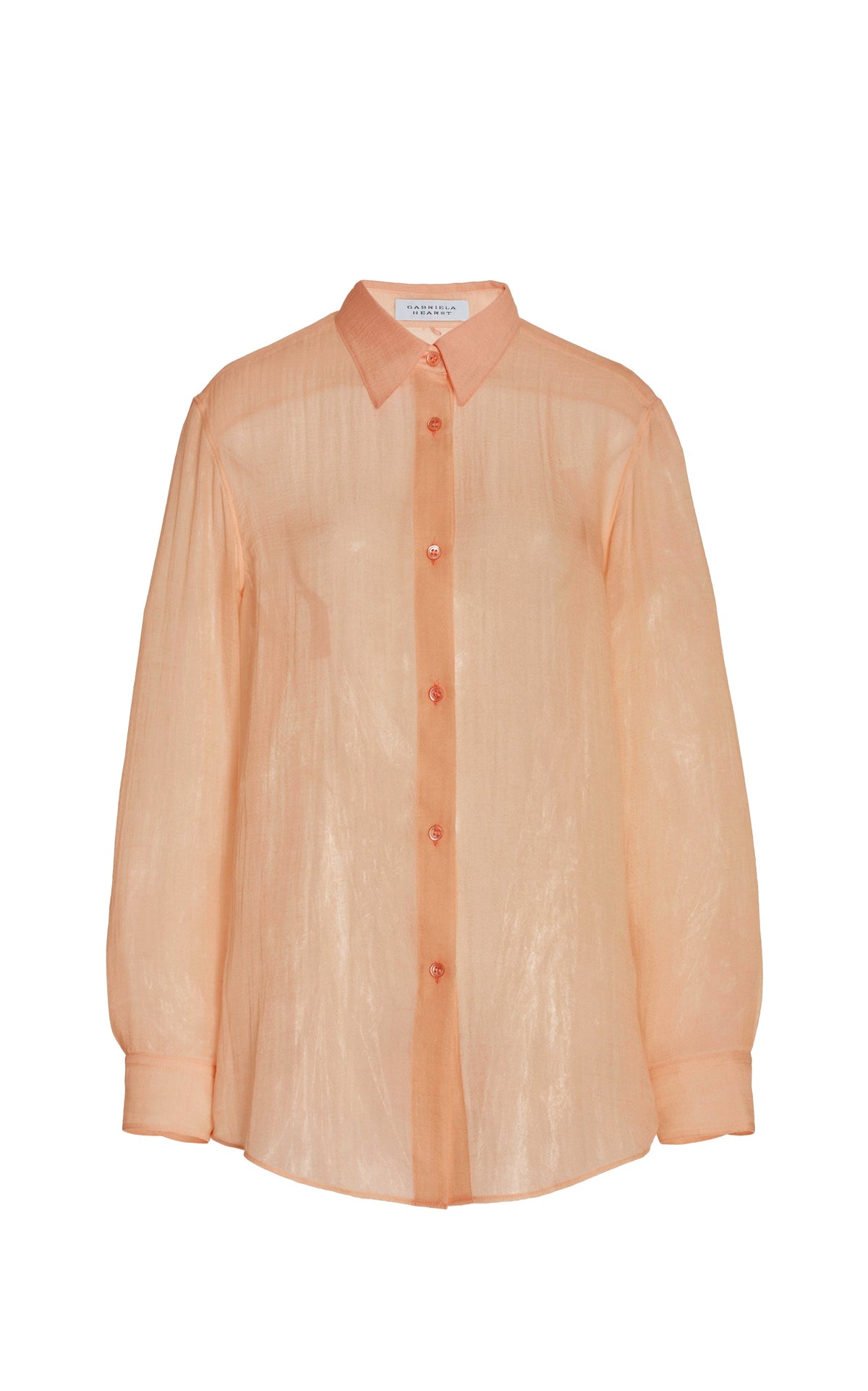 Ferrara Shirt en fluorescent orange cachemire soie gauze