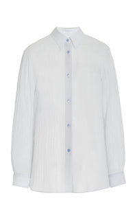 Ferrara Shirt en bleu clair cachemire soie gauze