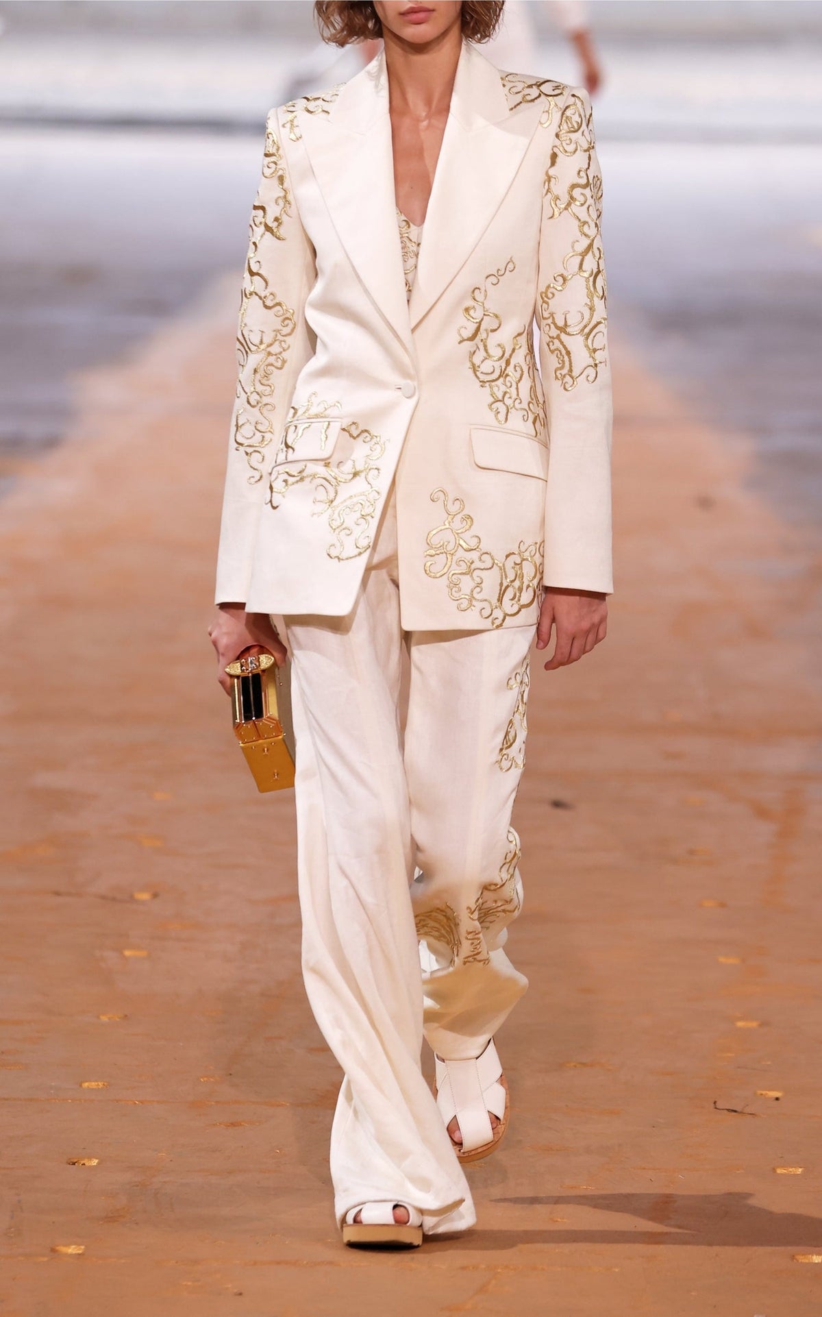 Ivory / Pantalon Rhein en lin - Ivory