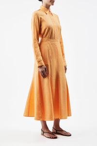 Fluorescent Orange / Jupe Tate en lin - Fluorescent Orange