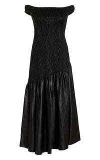 Black / Robe Veloso en cuir - Black