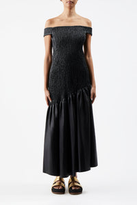 Black / Robe Veloso en cuir - Black