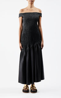 Black / Robe Veloso en cuir - Black