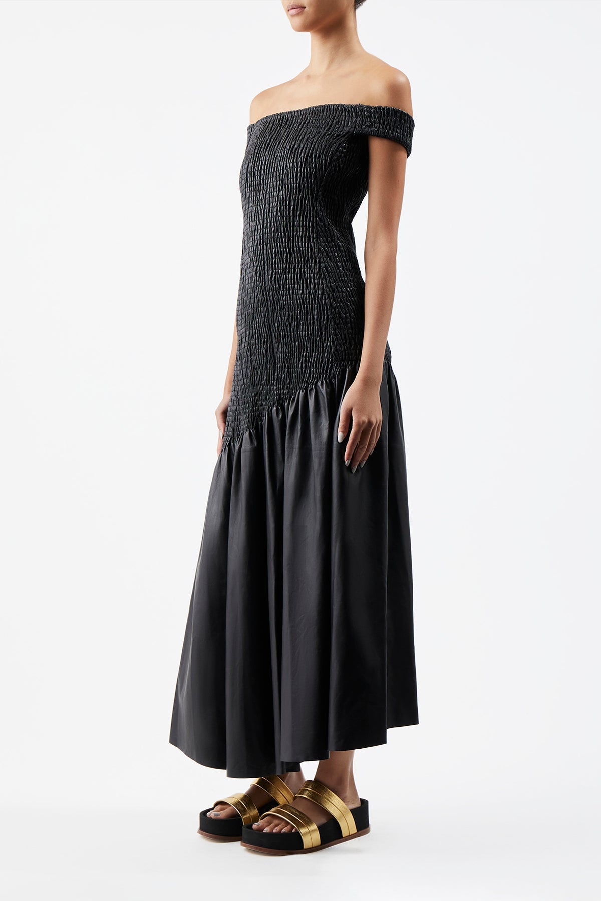 Black / Robe Veloso en cuir - Black