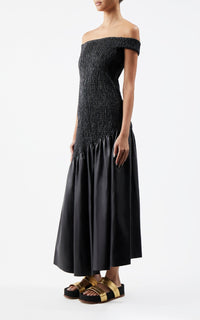 Black / Robe Veloso en cuir - Black