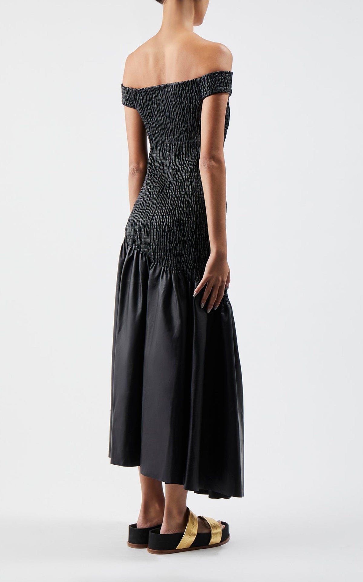 Black / Robe Veloso en cuir - Black