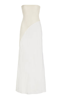 Ivory / Robe asymétrique Penna en laine - Ivory