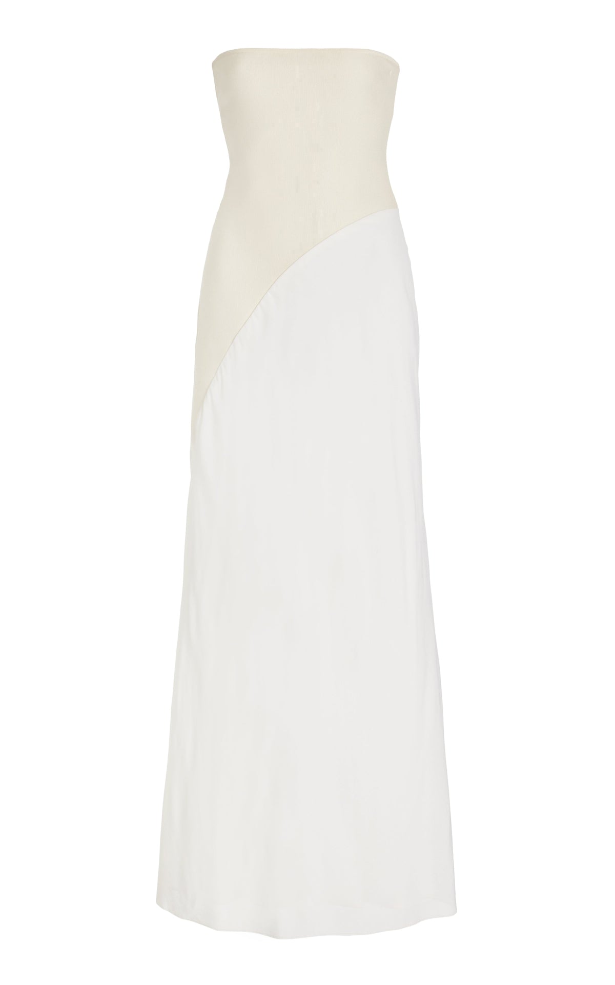 Ivory / Robe asymétrique Penna en laine - Ivory