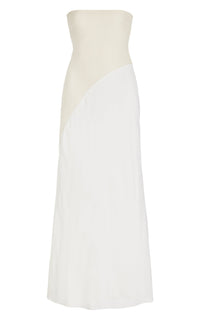 Ivory / Robe asymétrique Penna en laine - Ivory