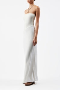Ivory / Robe asymétrique Penna en laine - Ivory