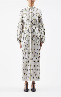 Ivory / Robe Mauri en lin - Ivory
