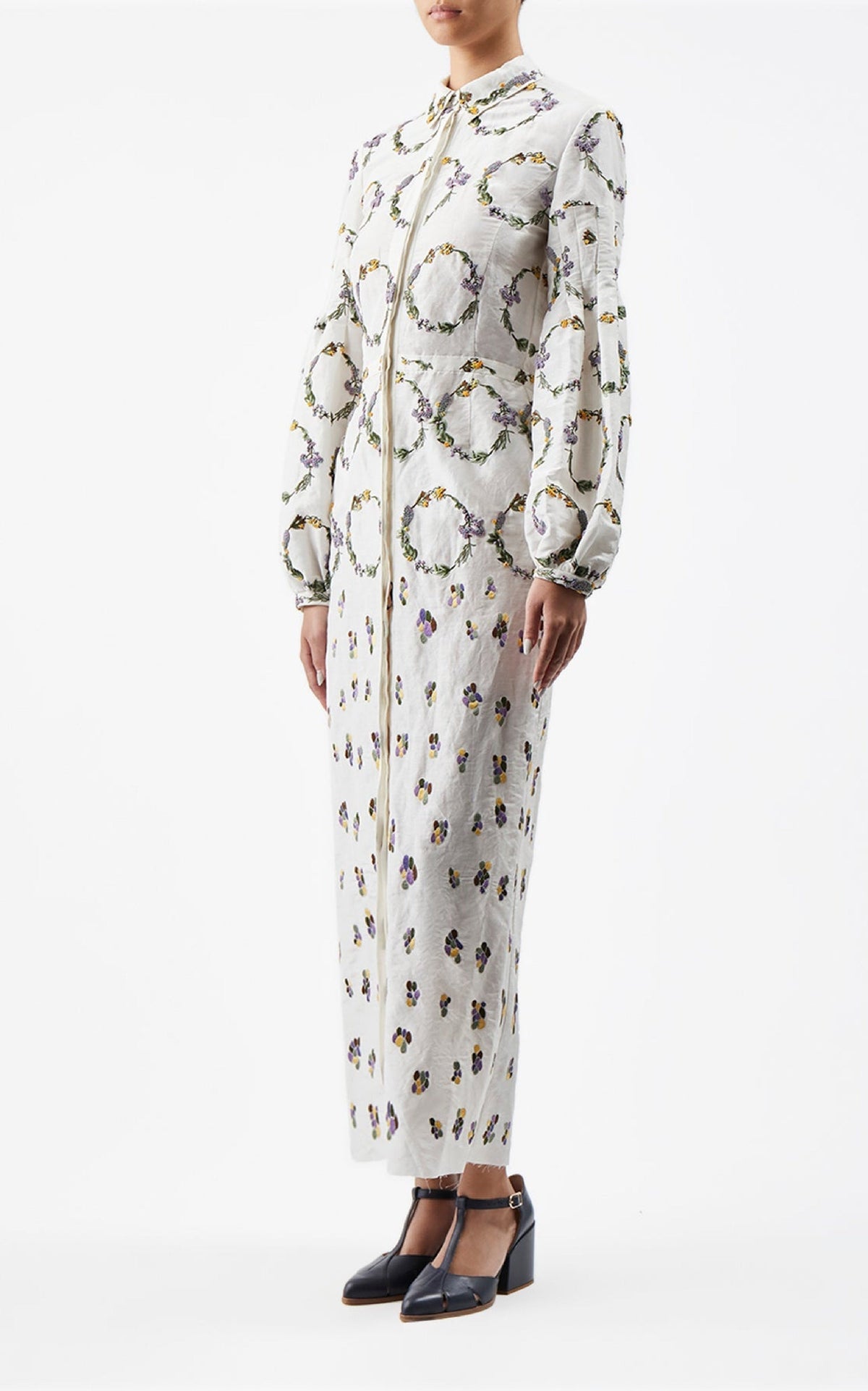 Ivory / Robe Mauri en lin - Ivory