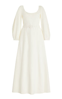 Mena Dress en ivoire eco friendly washed soie
