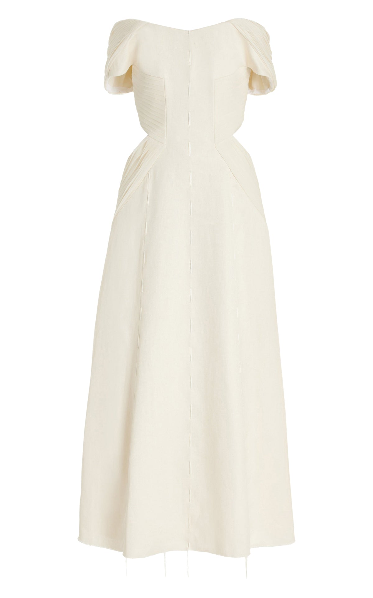 Ivory / Robe Erinna en lin - Ivory
