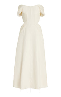 Ivory / Robe Erinna en lin - Ivory