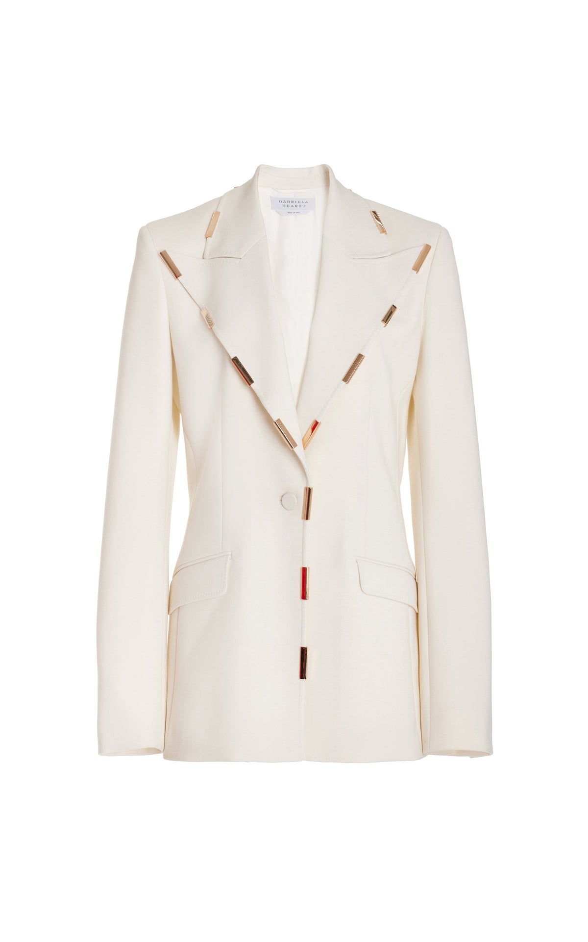 Leiva Blazer W/ Gold Bars en ivoire sportwear laine