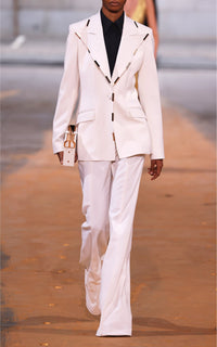 Ivory / Veste blazer Leiva en laine - Ivory