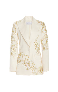 Ivory / Veste blazer Leiva en lin - Ivory