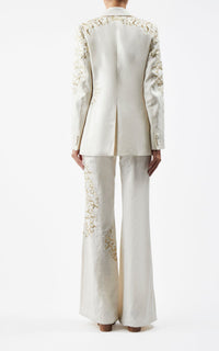 Ivory / Veste blazer Leiva en lin - Ivory