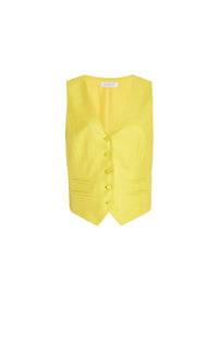Coleridge Vest en jaune de cadmium sergé flammé drap de costume