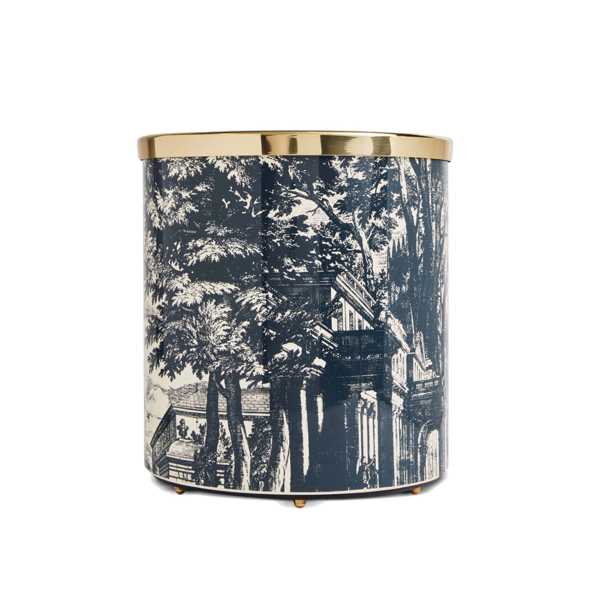 Giardino Settecentesco wastepaper basket - Blue & Ivory