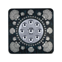 Frame with bubble mirror Giro Conchiglie - Silver & Blue