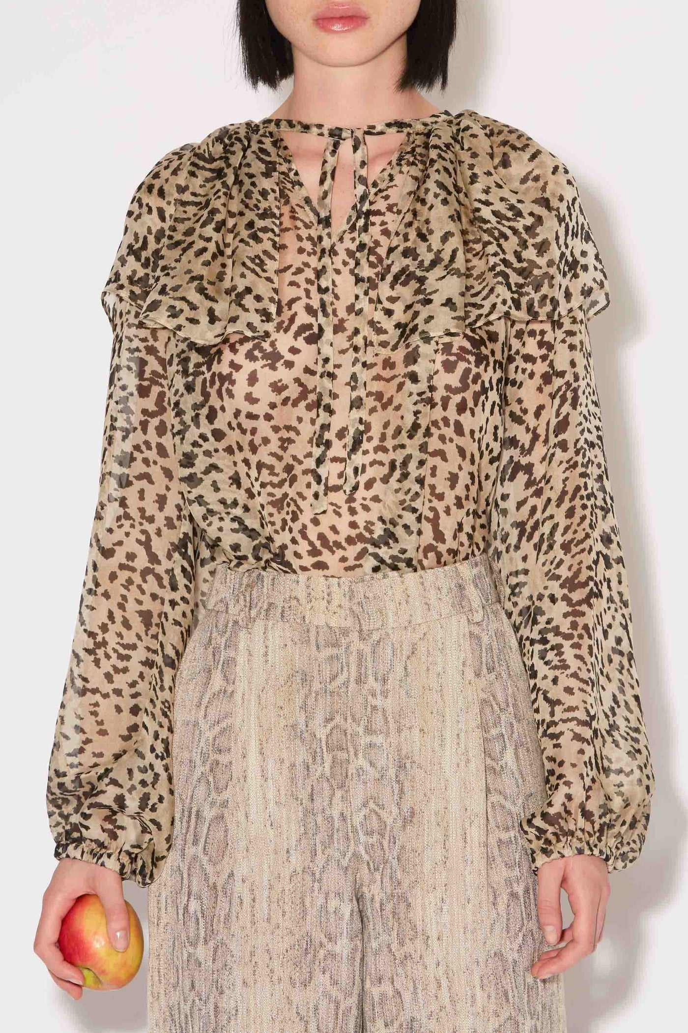 Blouse Shadow Chloe en soie - Animal