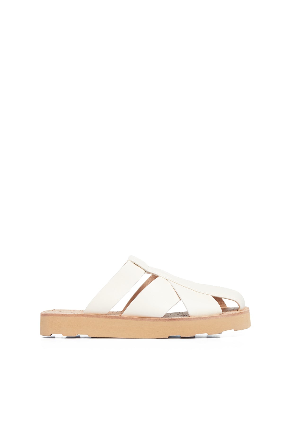 Phaon Slide en crème lamb cuir
