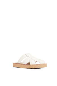 Phaon Slide en crème lamb cuir