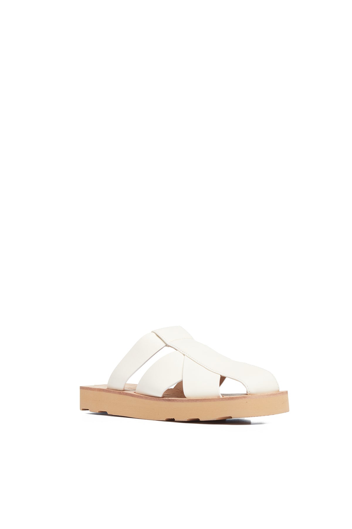 Phaon Slide en crème lamb cuir