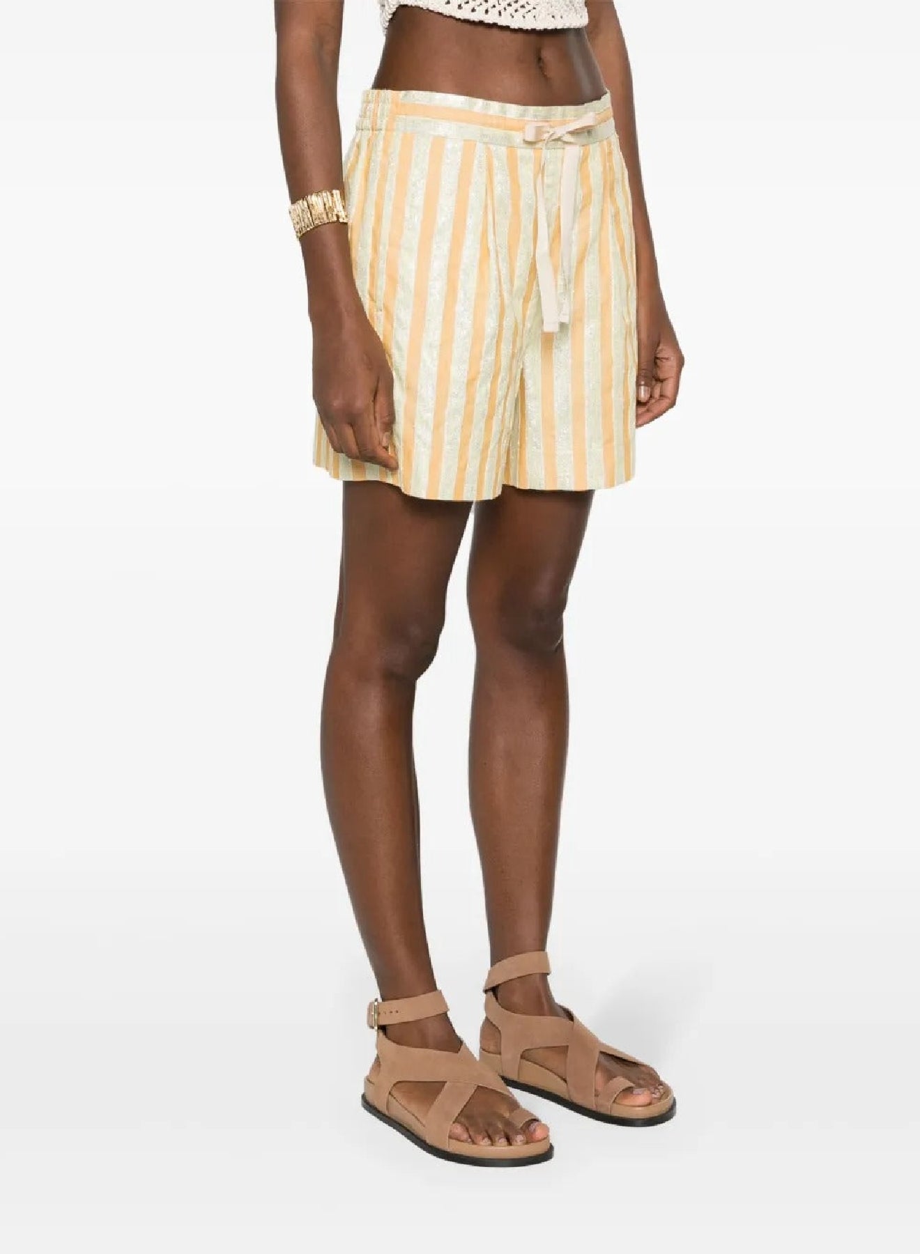 Linen blend shorts - Honey