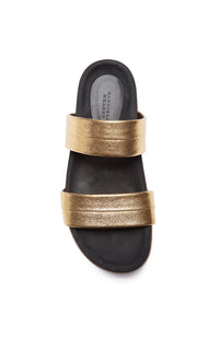 Striker Sandal en or métallisé nappa