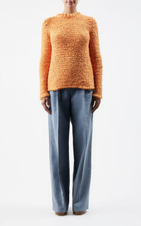 Fluorescent Orange / Pull Larenzo en cachemire - Fluorescent Orange