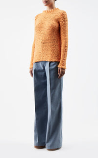Larenzo Sweater en fluorescent orange welfat cachemire fil