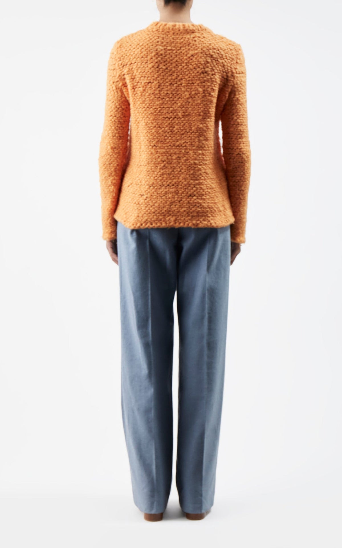Larenzo Sweater en fluorescent orange welfat cachemire fil
