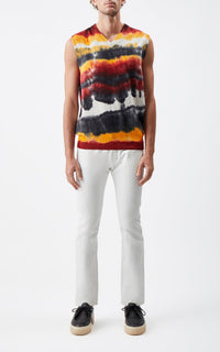 Fielding Vest Tie Dye en fire tie and dye 2/28 cachemire fil