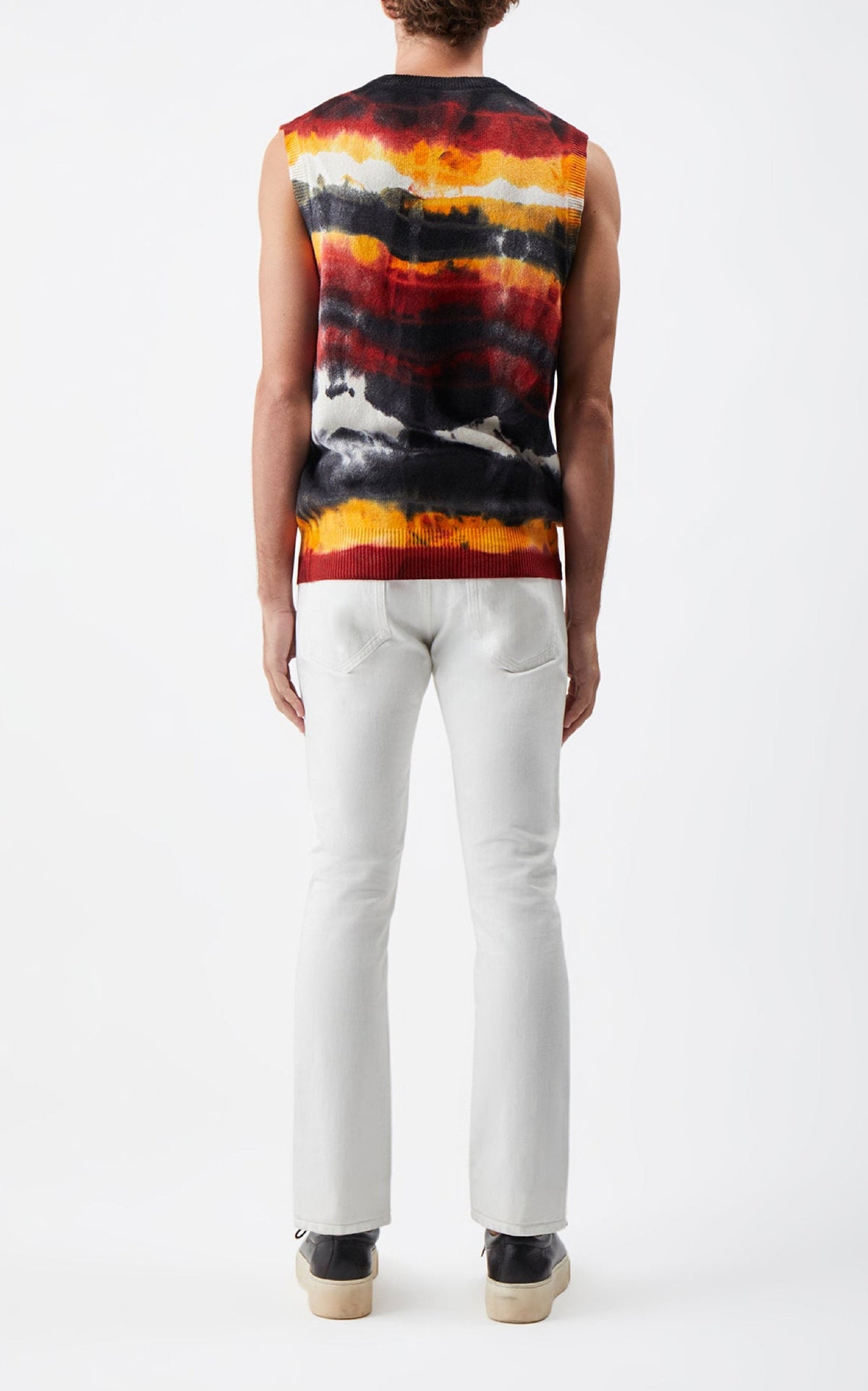 Fielding Vest Tie Dye en fire tie and dye 2/28 cachemire fil
