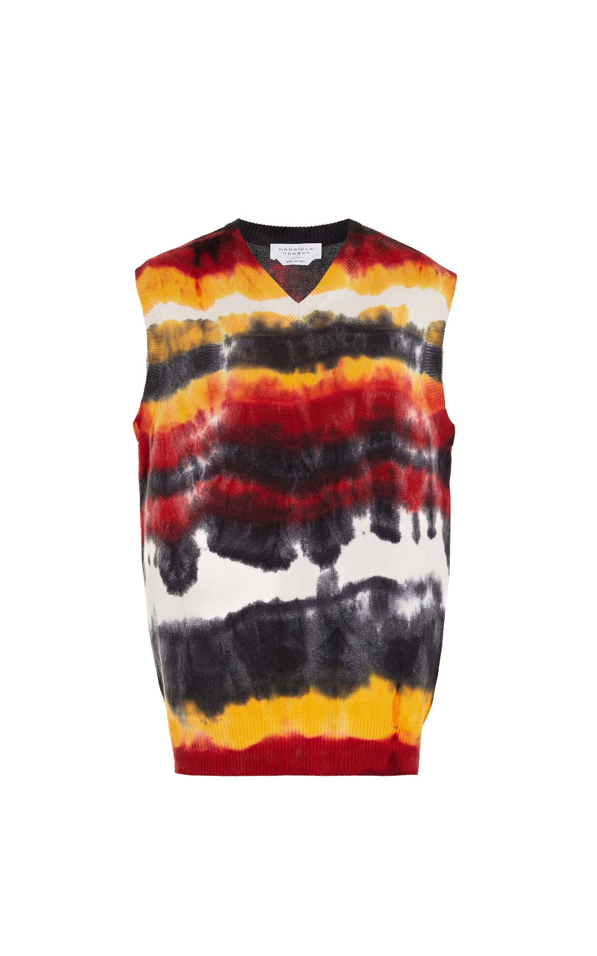 Fielding Vest Tie Dye en fire tie and dye 2/28 cachemire fil