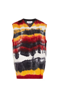 Fire Tie Dye / Veston Fielding tie-dye en cachemire - Fire Tie Dye