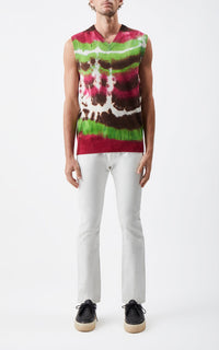 Fielding Vest Tie Dye en jewel tie and dye 2/28 cachemire fil