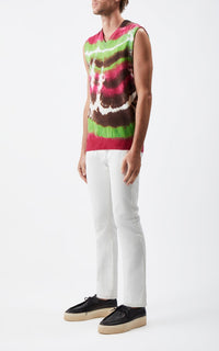 Fielding Vest Tie Dye en jewel tie and dye 2/28 cachemire fil