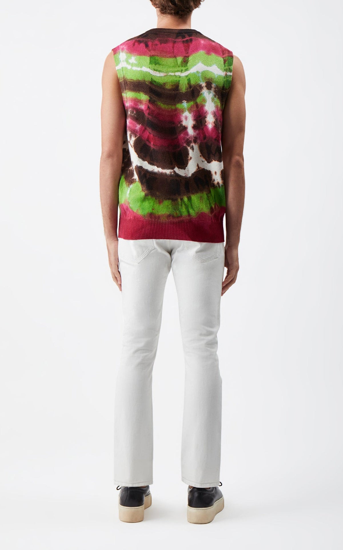 Fielding Vest Tie Dye en jewel tie and dye 2/28 cachemire fil