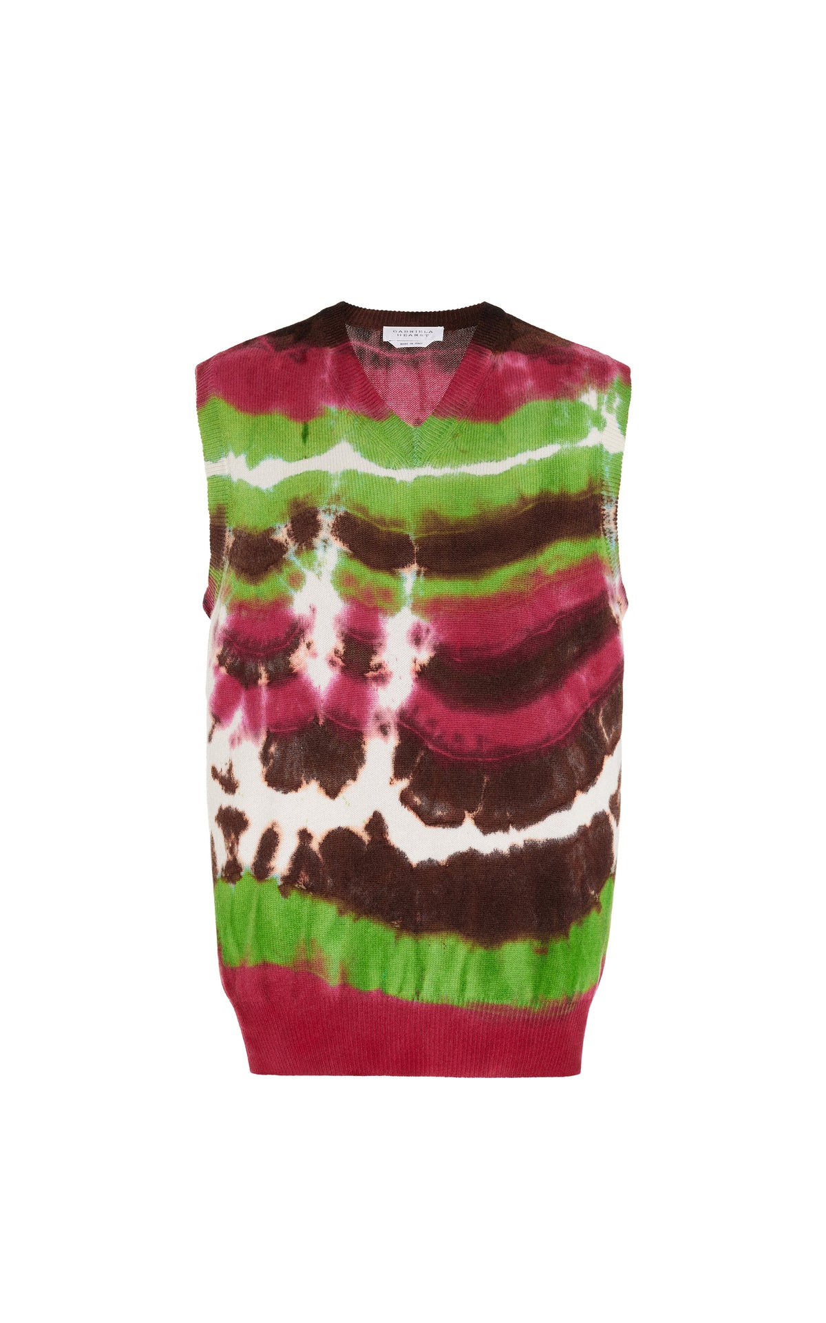 Fielding Vest Tie Dye en jewel tie and dye 2/28 cachemire fil