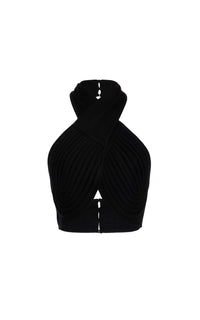 Black / Top Eris en laine - Black