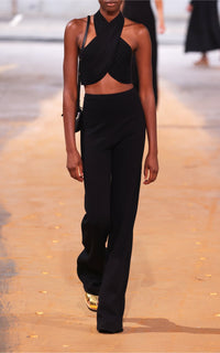 Black / Top Eris en laine - Black