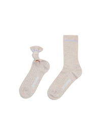 15€ / 8 sold //10 QTY / ST80%   Chaussettes Nœud en laine - Beige