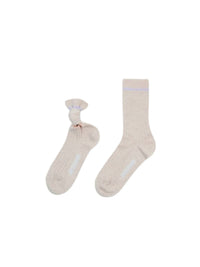 BEIGE LES CHAUSSETTES NOEUD