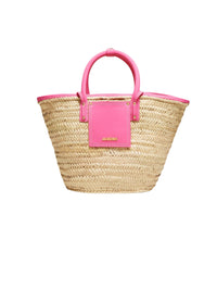 Sac Panier Soli en cuir - Dark Pink