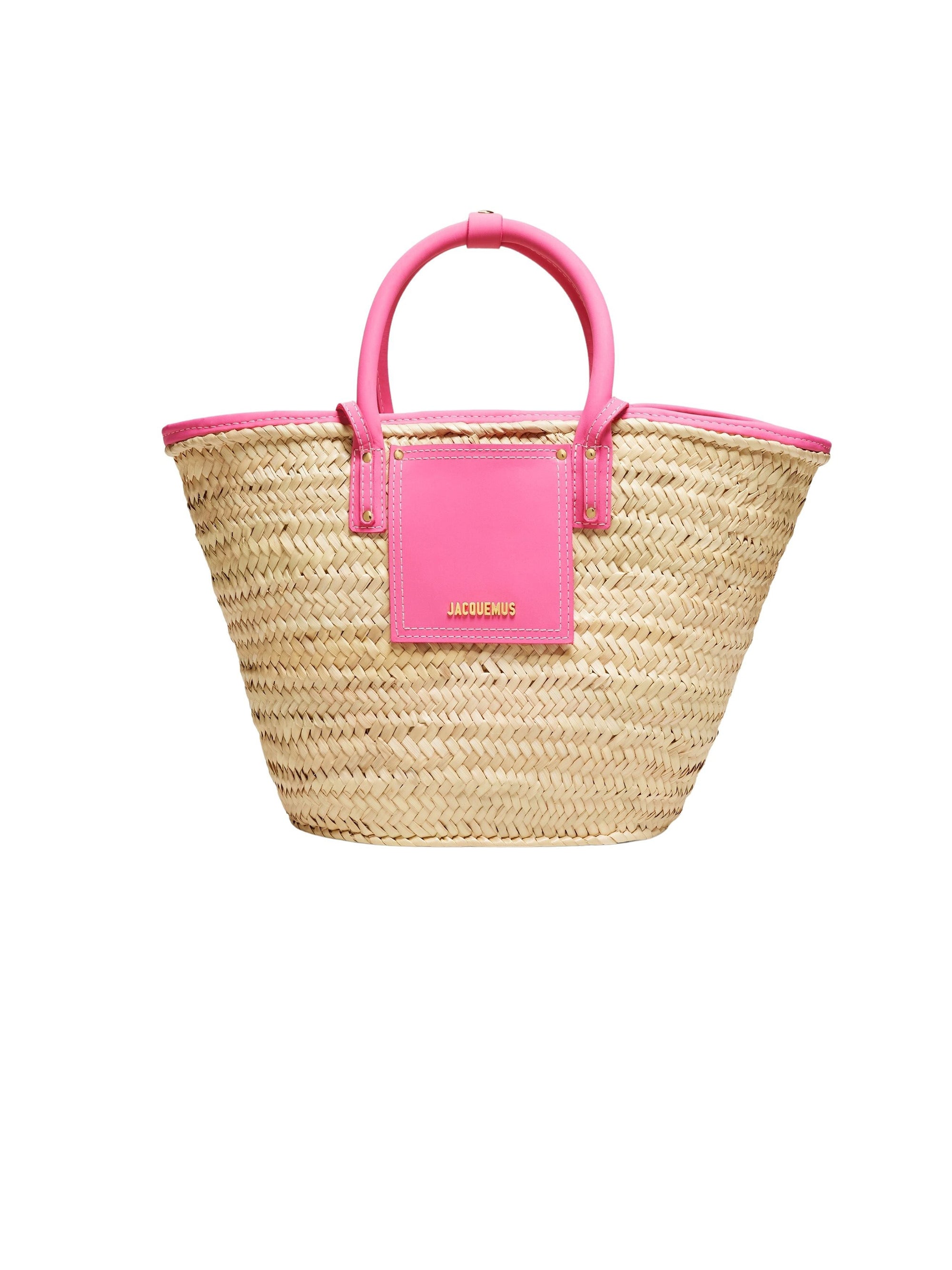 Sac Panier Soli en cuir - Dark Pink