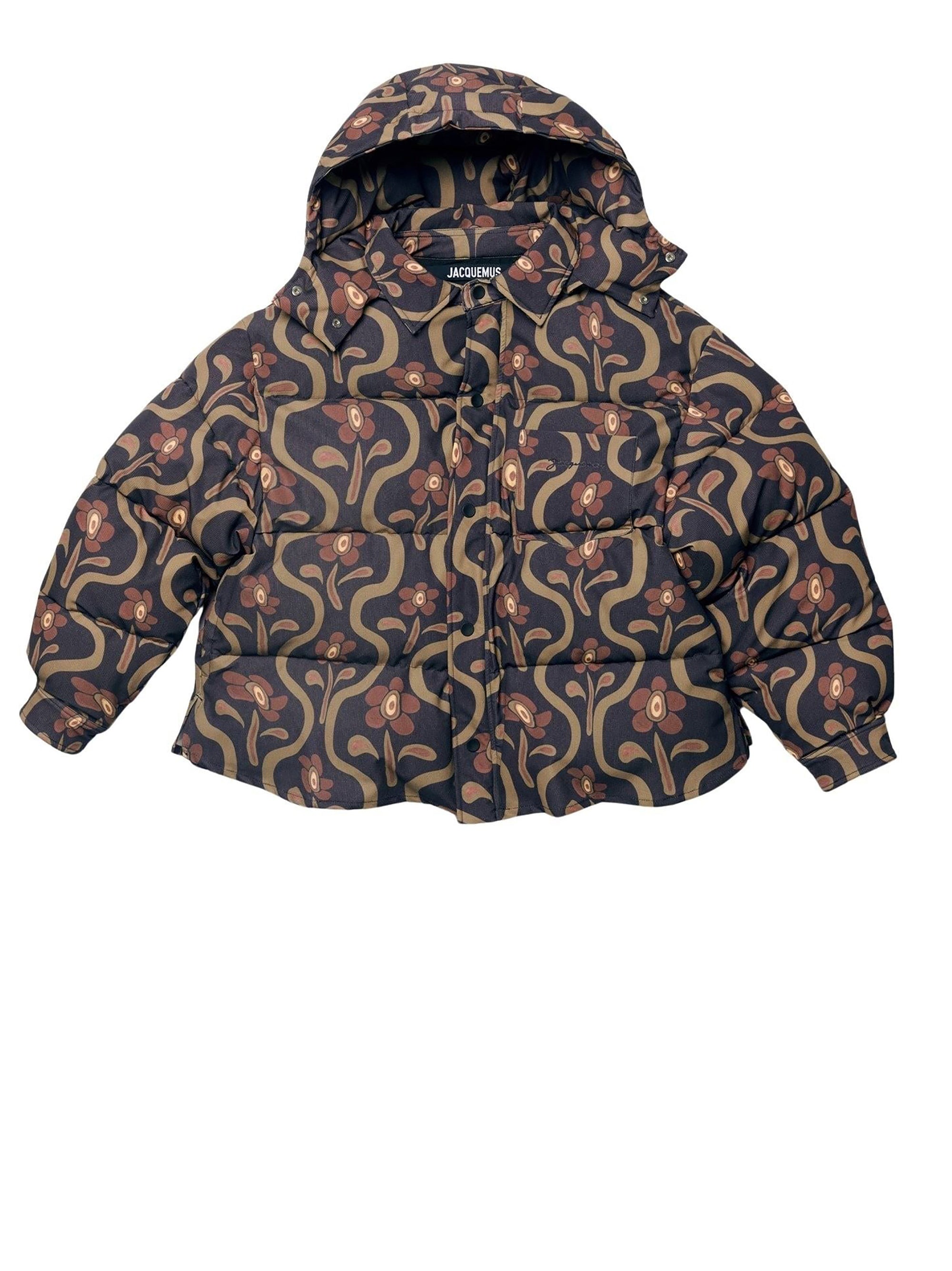 Doudoune Chemise - Brown Flowers